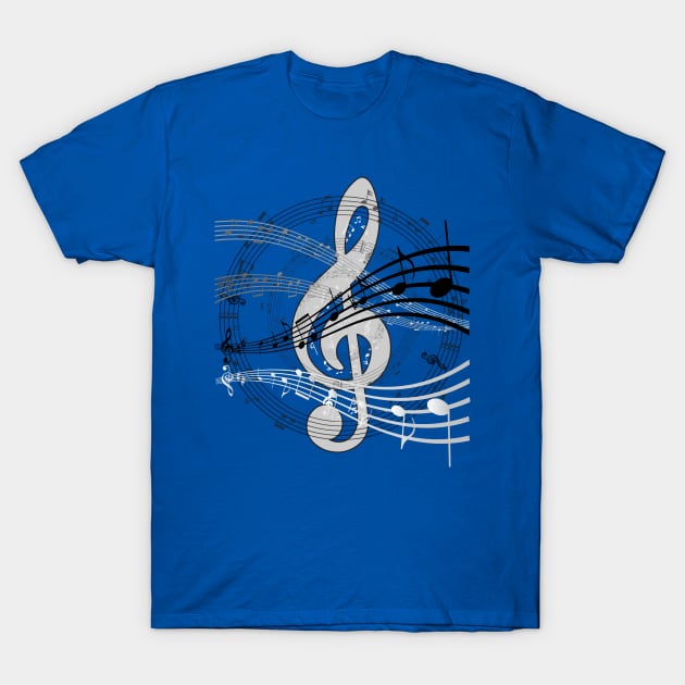 Musical Note T-Shirt by Oldman